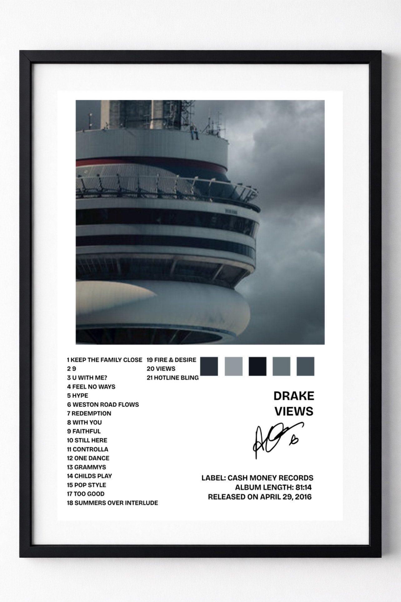Drake - Views | Album Cover Poster
