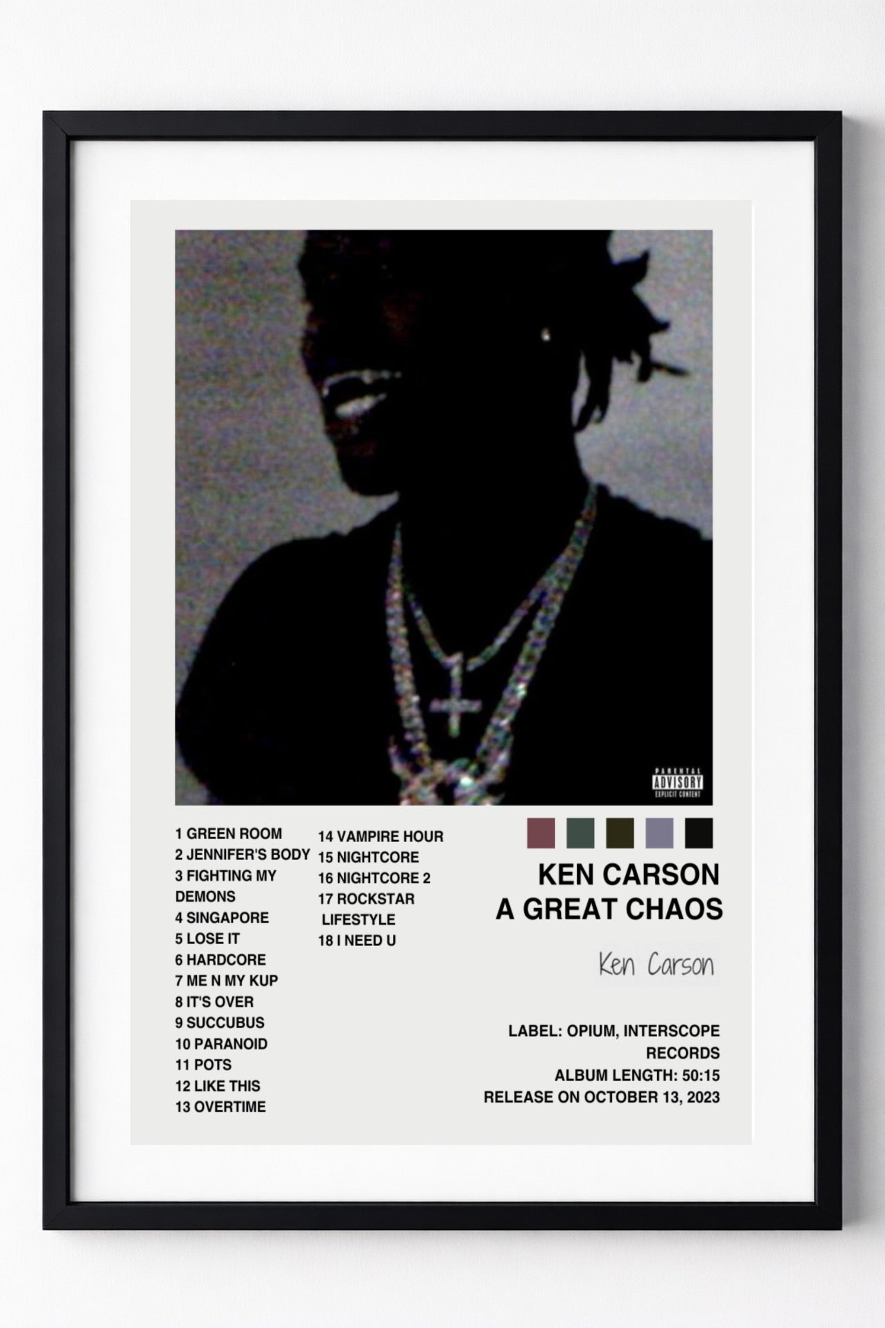 Ken Carson - A Great Chaos | Album Cover Poster